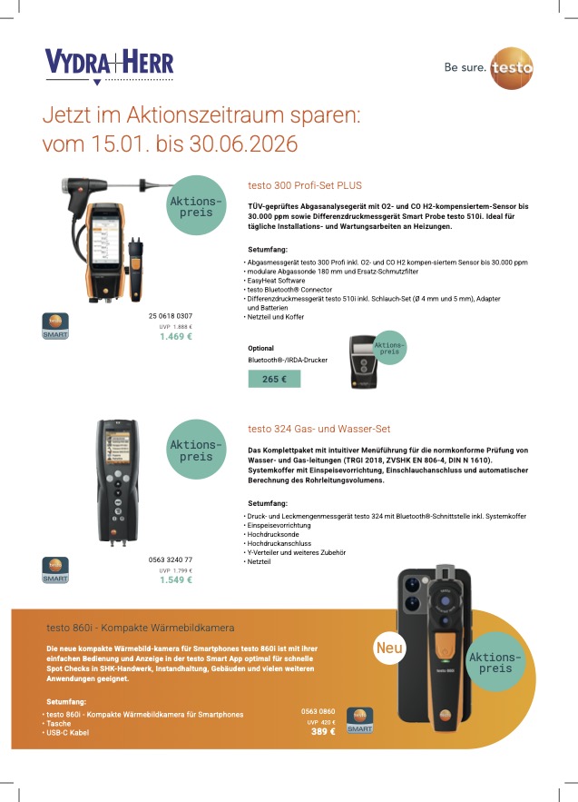 Testo Messgeräte Aktion