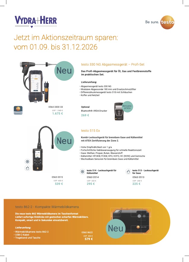 Testo Messgeräte Aktion